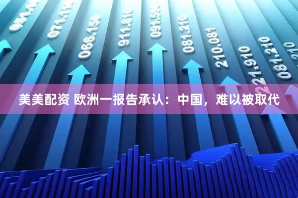 美美配资 欧洲一报告承认：中国，难以被取代